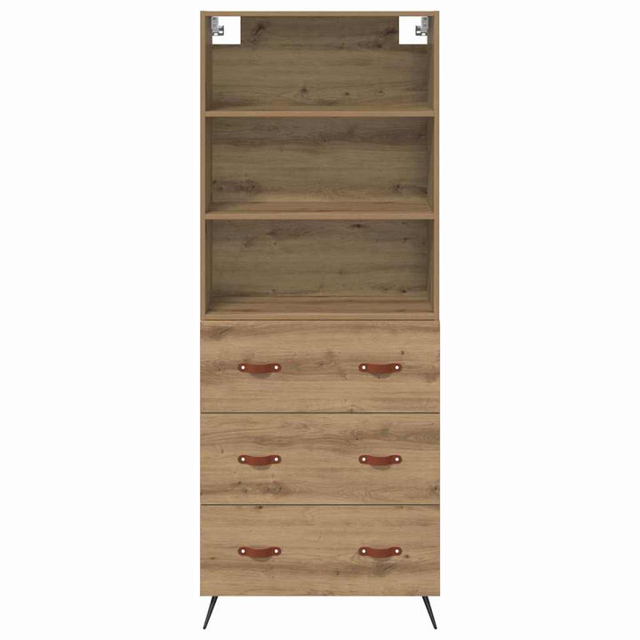 Highboard Artisan Egetræ 69,5 x 34 x 180 cm Konstrueret træ