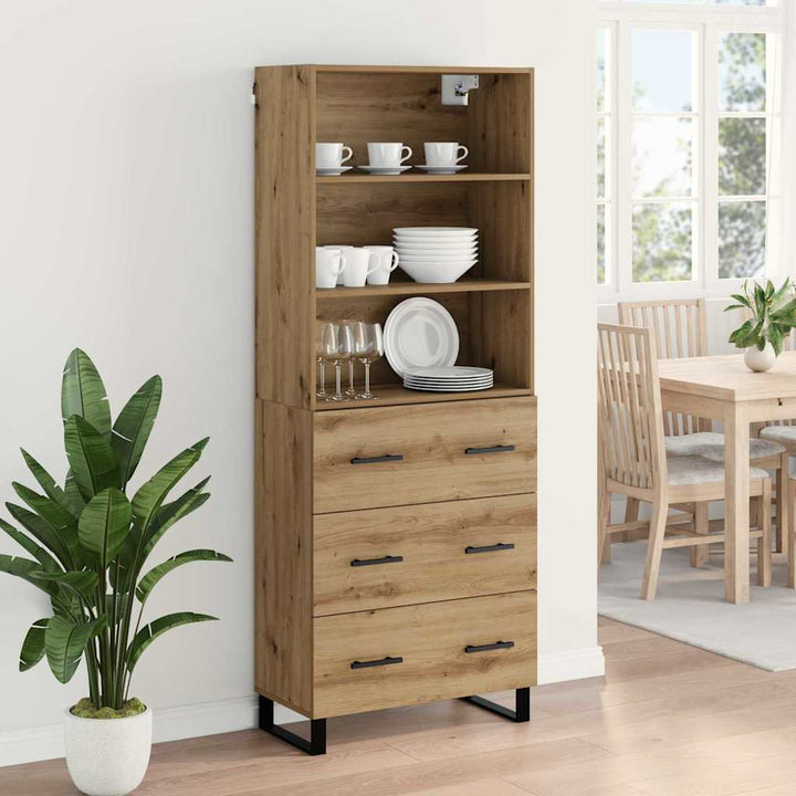 Highboard 2 stk. Artisan Egetræ 69,5 x 34 x 180 cm