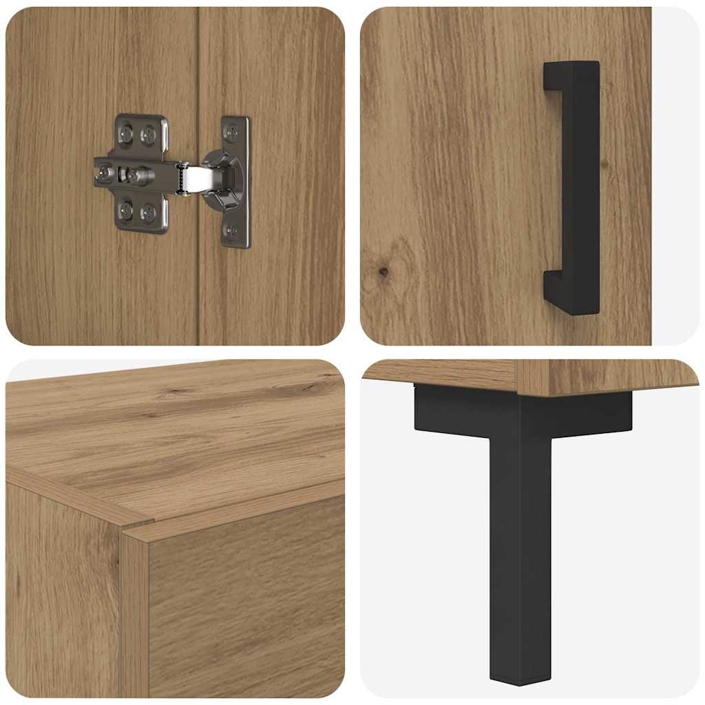 Highboard 2 pcs Artisan Egetræ Konstrueret træ