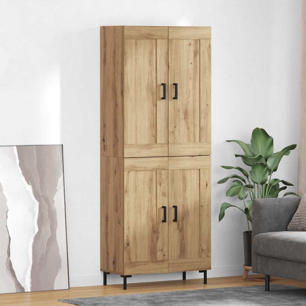 Highboard 2 pcs Artisan Egetræ Konstrueret træ