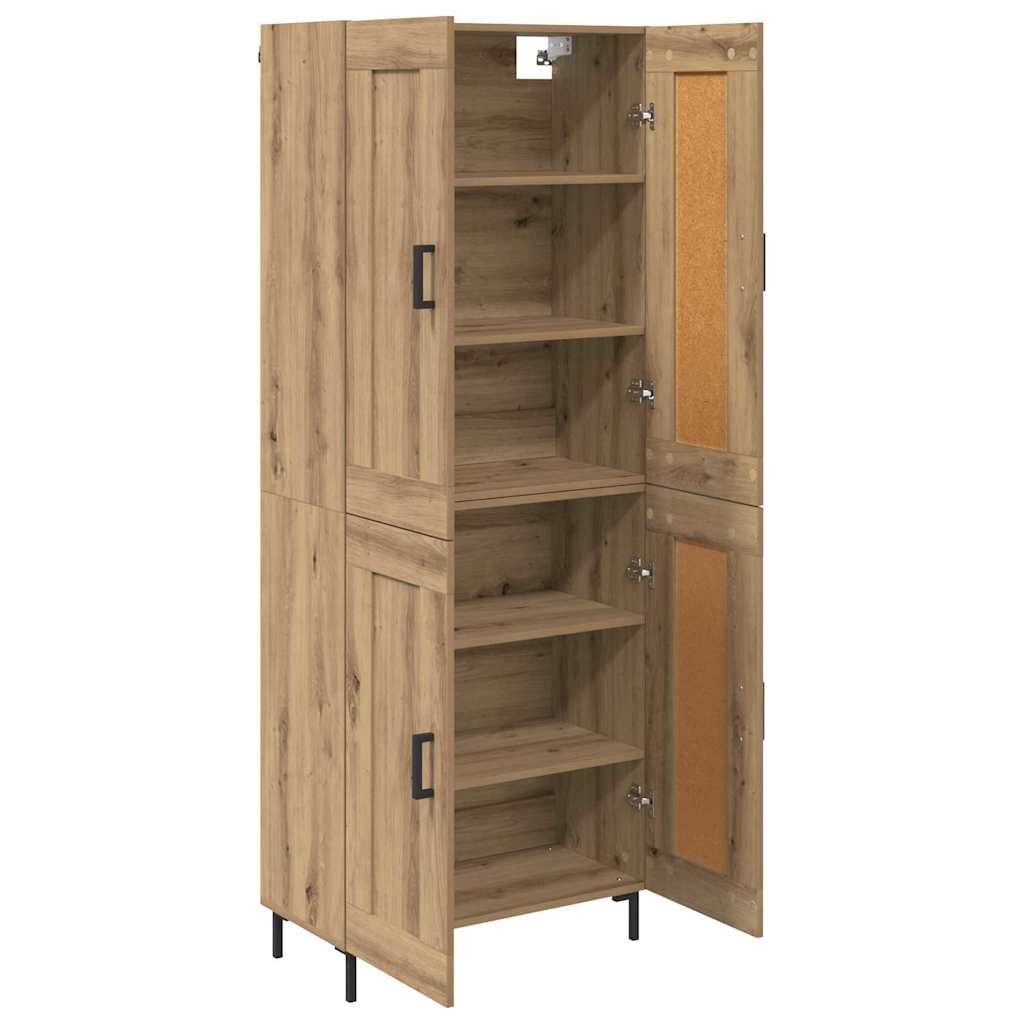 Highboard 2 pcs Artisan Egetræ Konstrueret træ