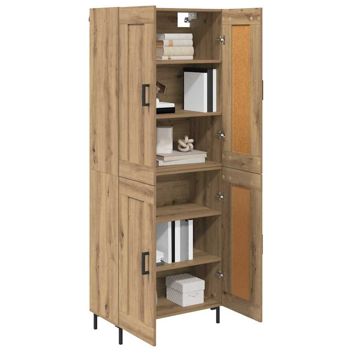 Highboard 2 pcs Artisan Egetræ Konstrueret træ