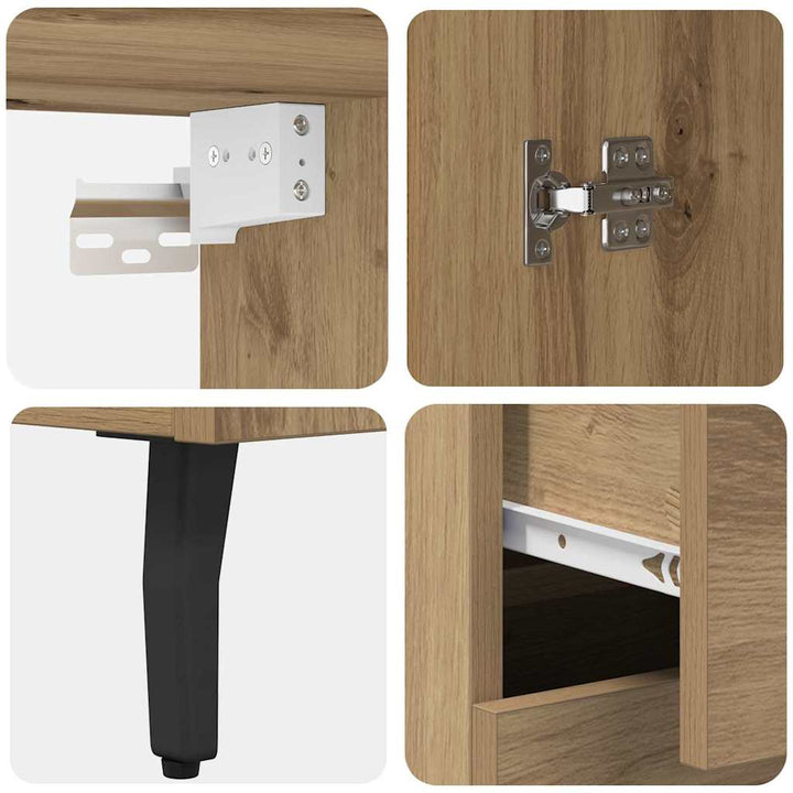 Highboard 2 pcs Artisan Egetræ 69,5 x 32,5 x 180 cm