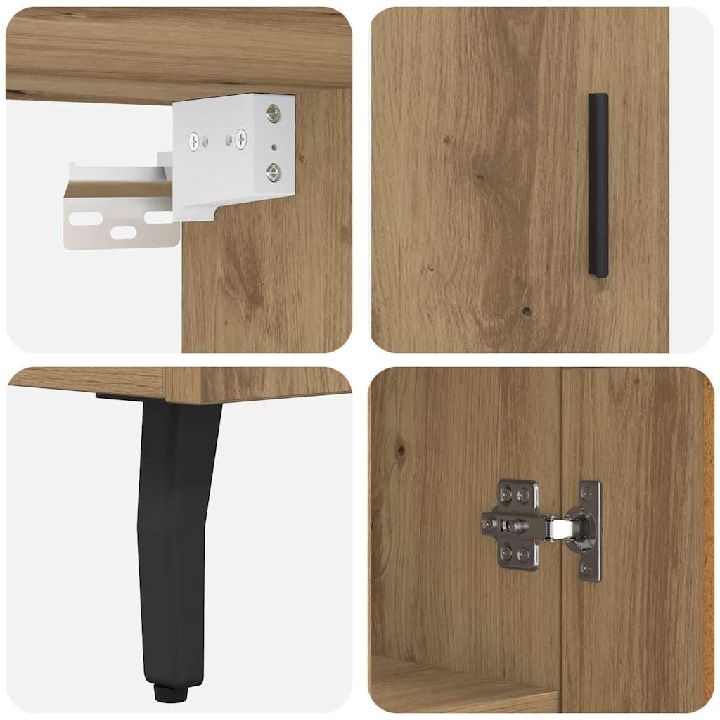 Highboard 2 pcs Artisan Egetræ 69,5 x 34 x 180 cm