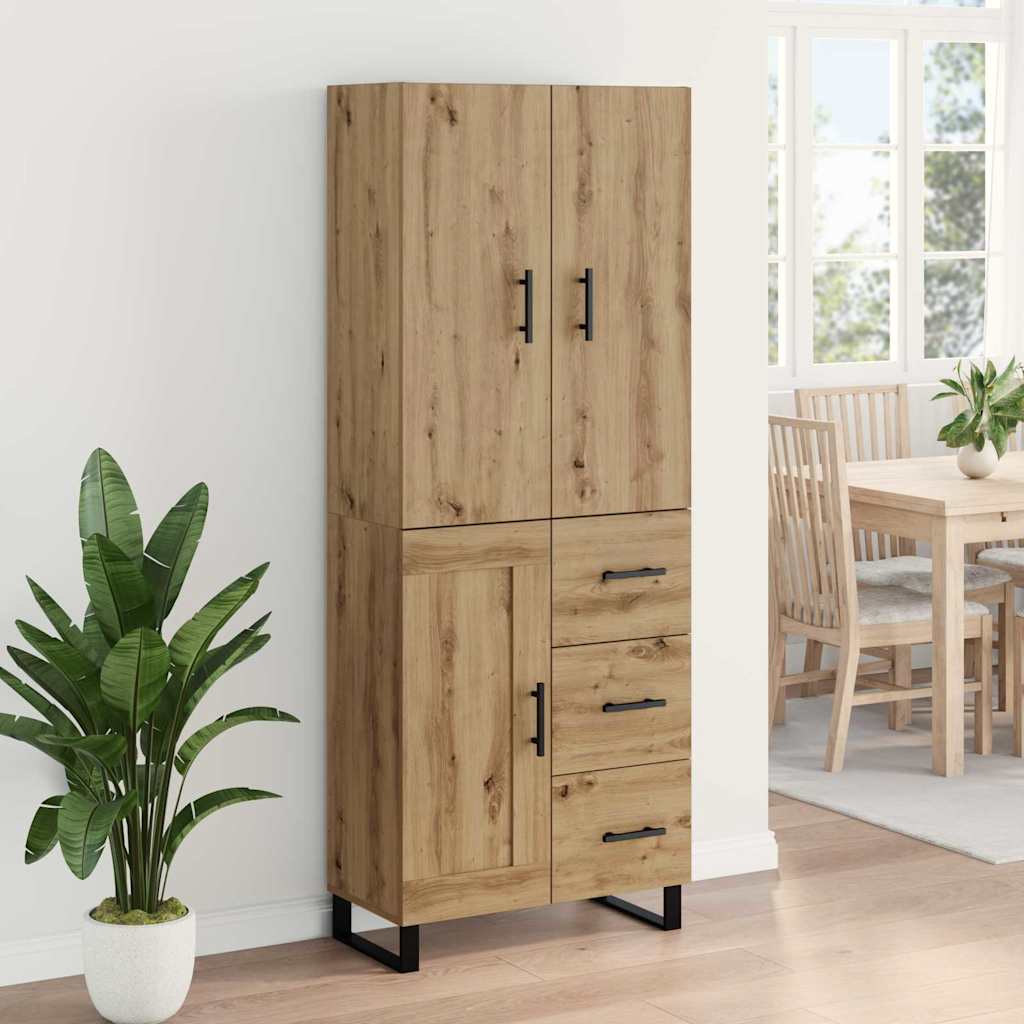 Highboard med skuffe 2 pcs Artisan Egetræ 69,5 x 34 x 180 cm