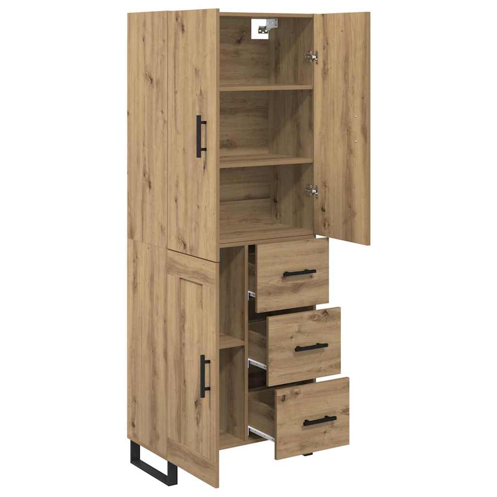 Highboard med skuffe 2 pcs Artisan Egetræ 69,5 x 34 x 180 cm