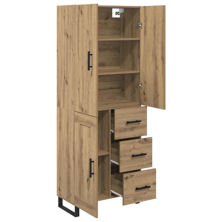 Highboard med skuffe 2 pcs Artisan Egetræ 69,5 x 34 x 180 cm