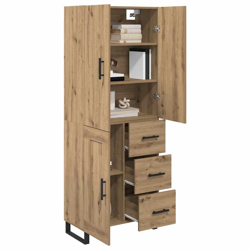 Highboard med skuffe 2 pcs Artisan Egetræ 69,5 x 34 x 180 cm
