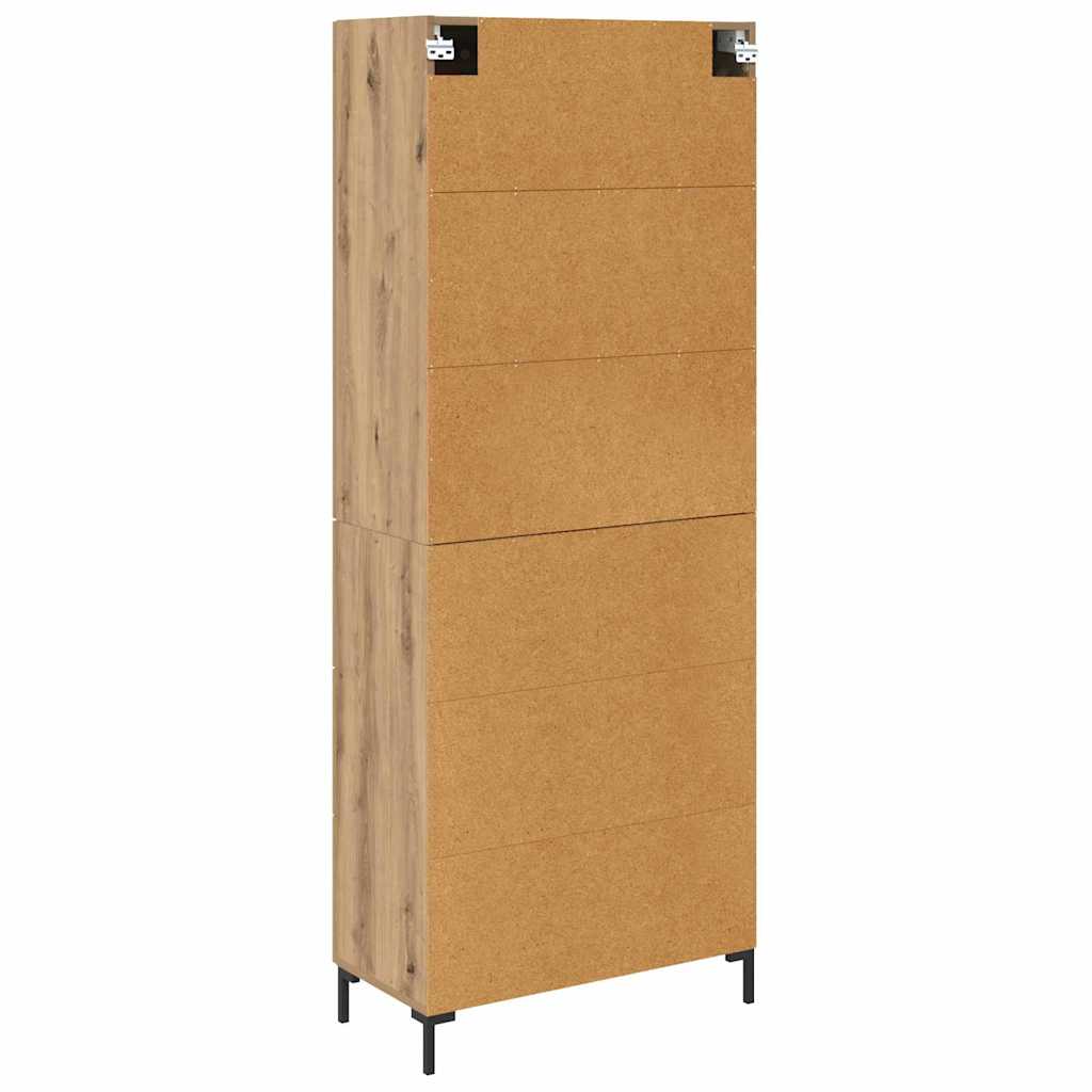 Highboard med skuffe 2 pcs Artisan Egetræ Konstrueret træ