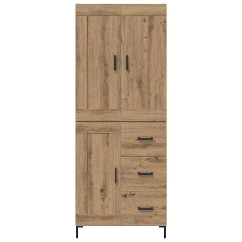 Highboard med skuffe 2 pcs Artisan Egetræ Konstrueret træ