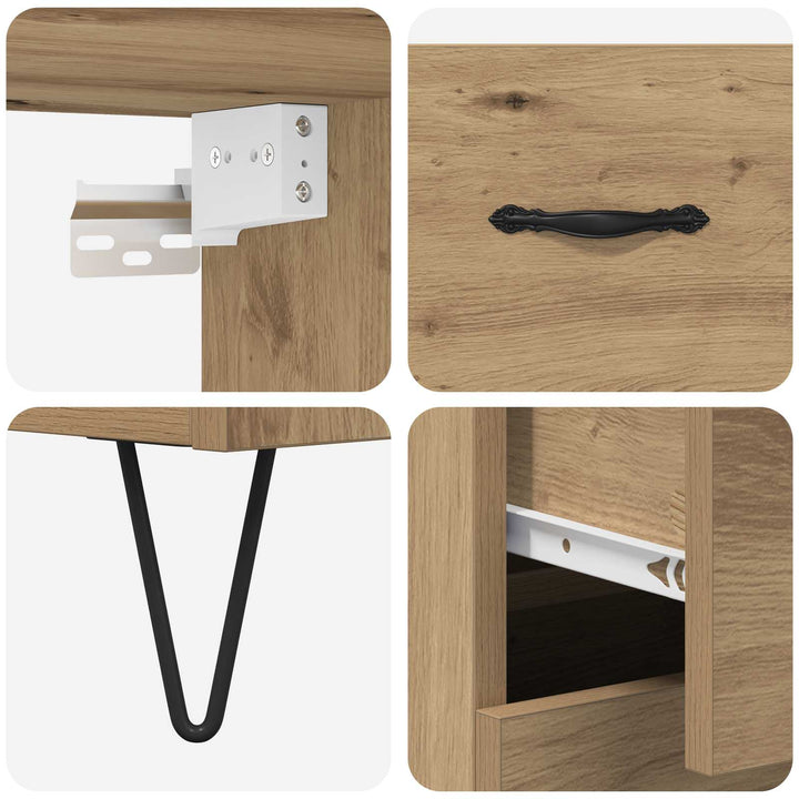 Highboard 2 pcs Artisan Egetræ 69,5 x 34 x 180 cm