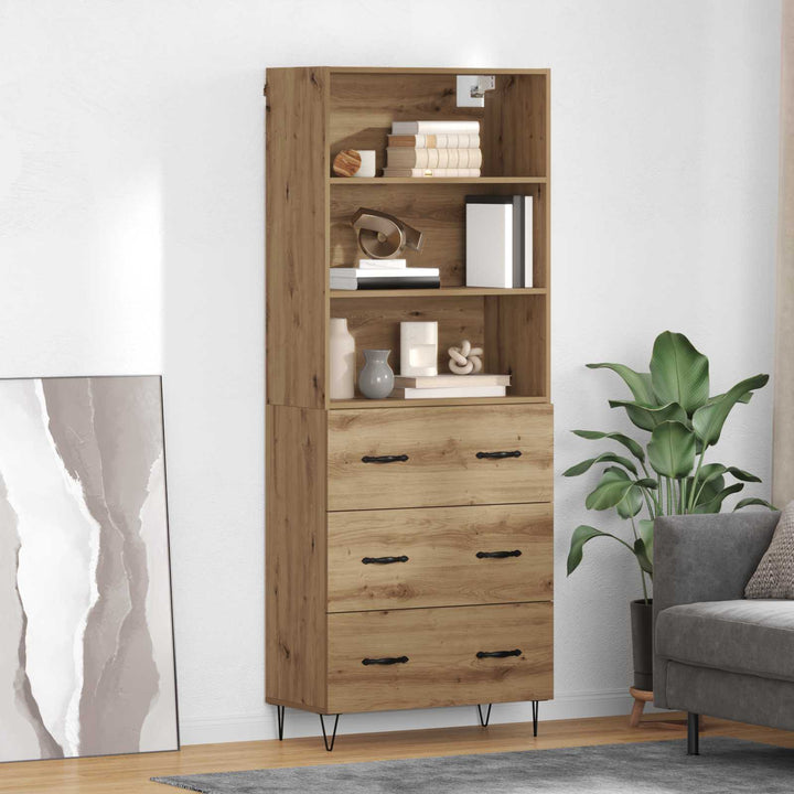 Highboard 2 pcs Artisan Egetræ 69,5 x 34 x 180 cm