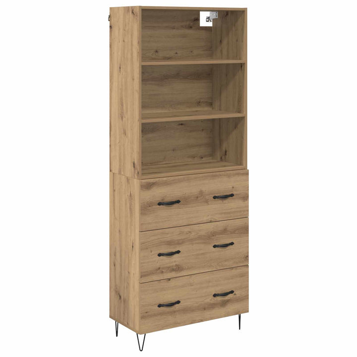 Highboard med skuffe 2 pcs Artisan Egetræ Konstrueret træ