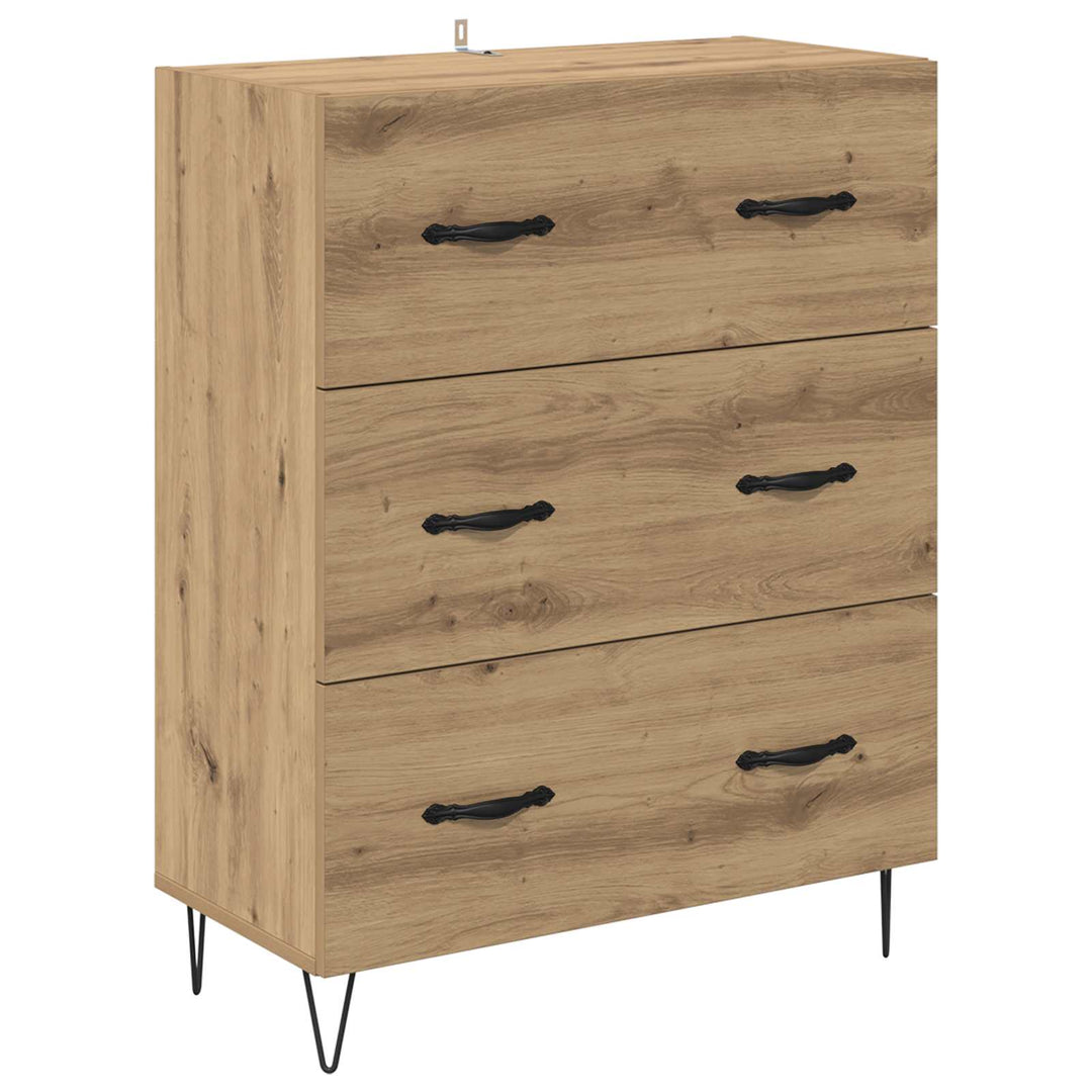 Highboard med skuffe 2 pcs Artisan Egetræ Konstrueret træ