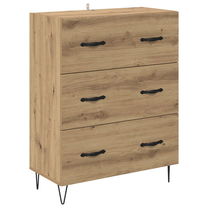 Highboard med skuffe 2 pcs Artisan Egetræ Konstrueret træ
