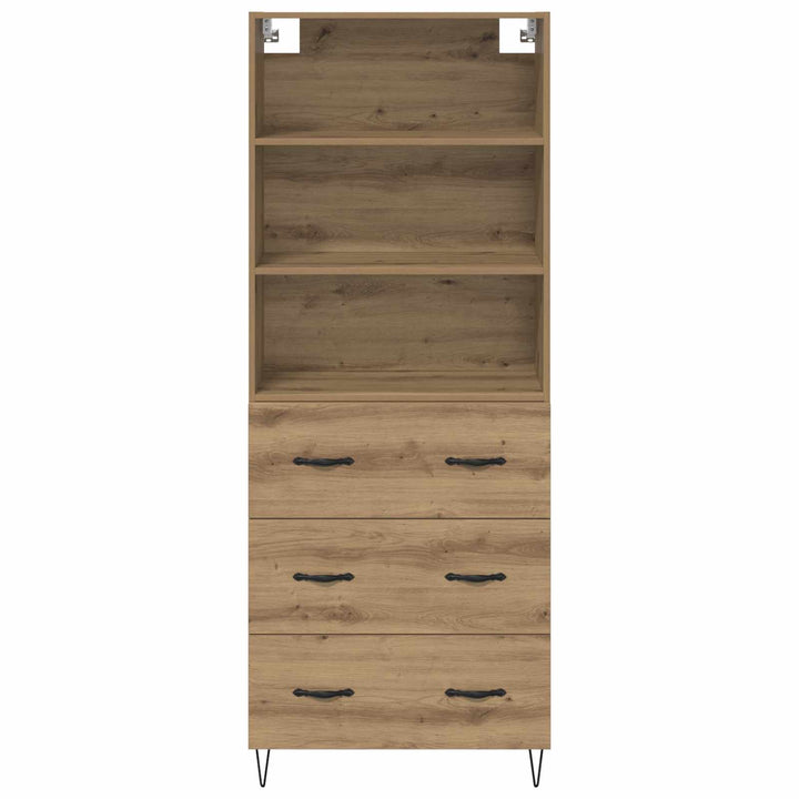 Highboard med skuffe 2 pcs Artisan Egetræ Konstrueret træ