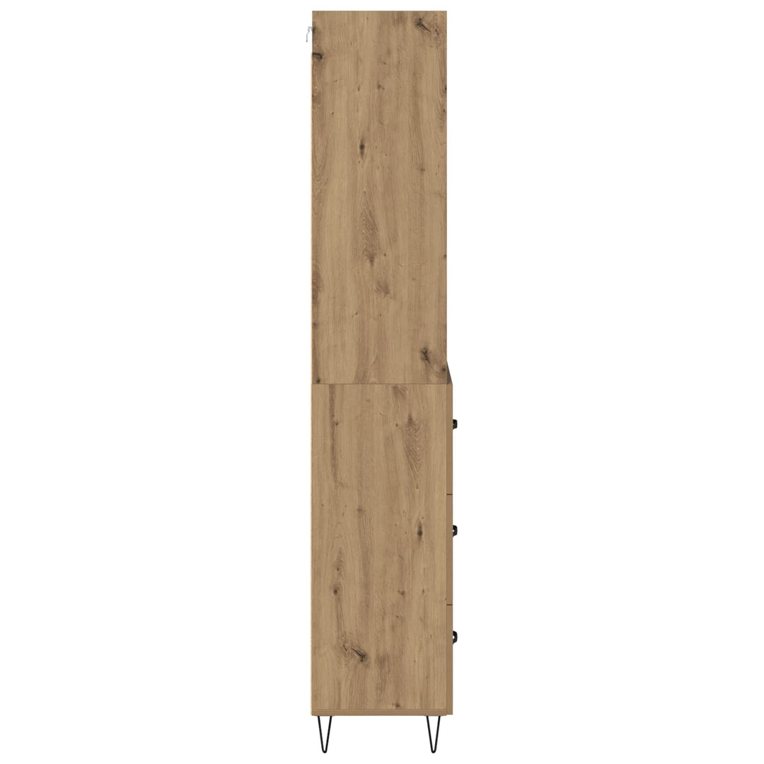 Highboard med skuffe 2 pcs Artisan Egetræ Konstrueret træ