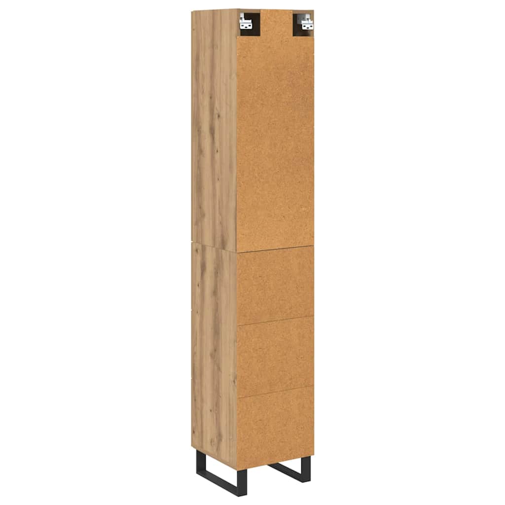 Highboard Artisan Egetræ 34,5 x 34 x 180 cm Konstrueret træ