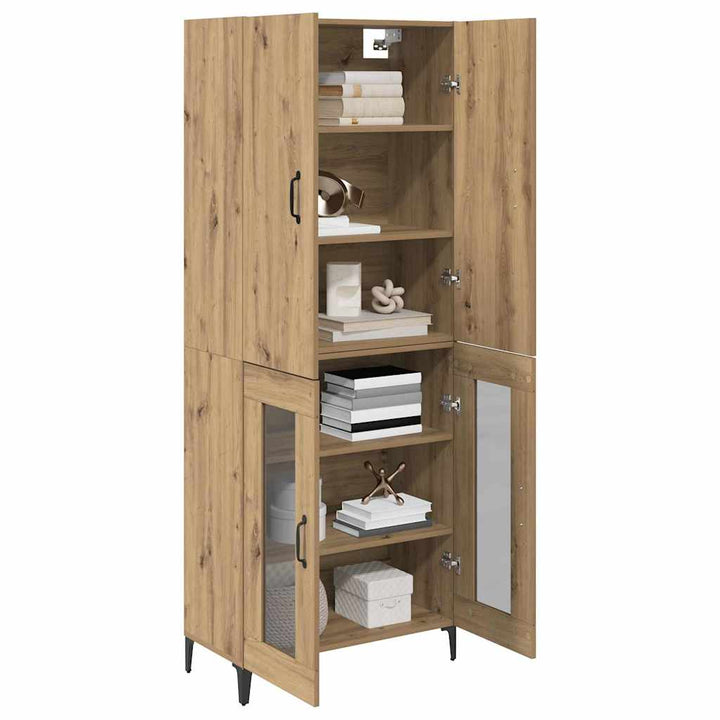 Highboard Artisan Egetræ 69,5 x 34 x 180 cm Konstrueret træ