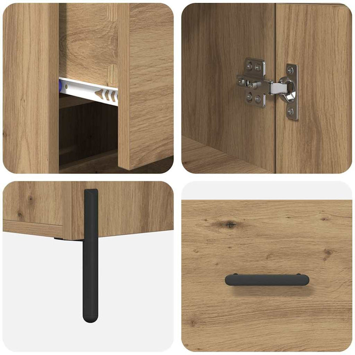 Highboard Artisan Egetræ 34,5 x 34 x 180 cm Konstrueret træ