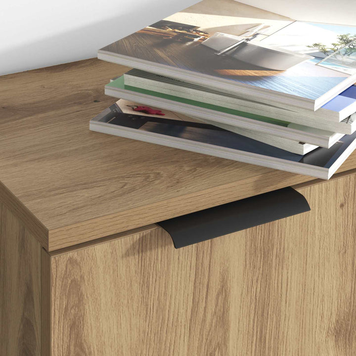 Sideboard med skuffe 3 pcs Artisan Egetræ Konstrueret træ