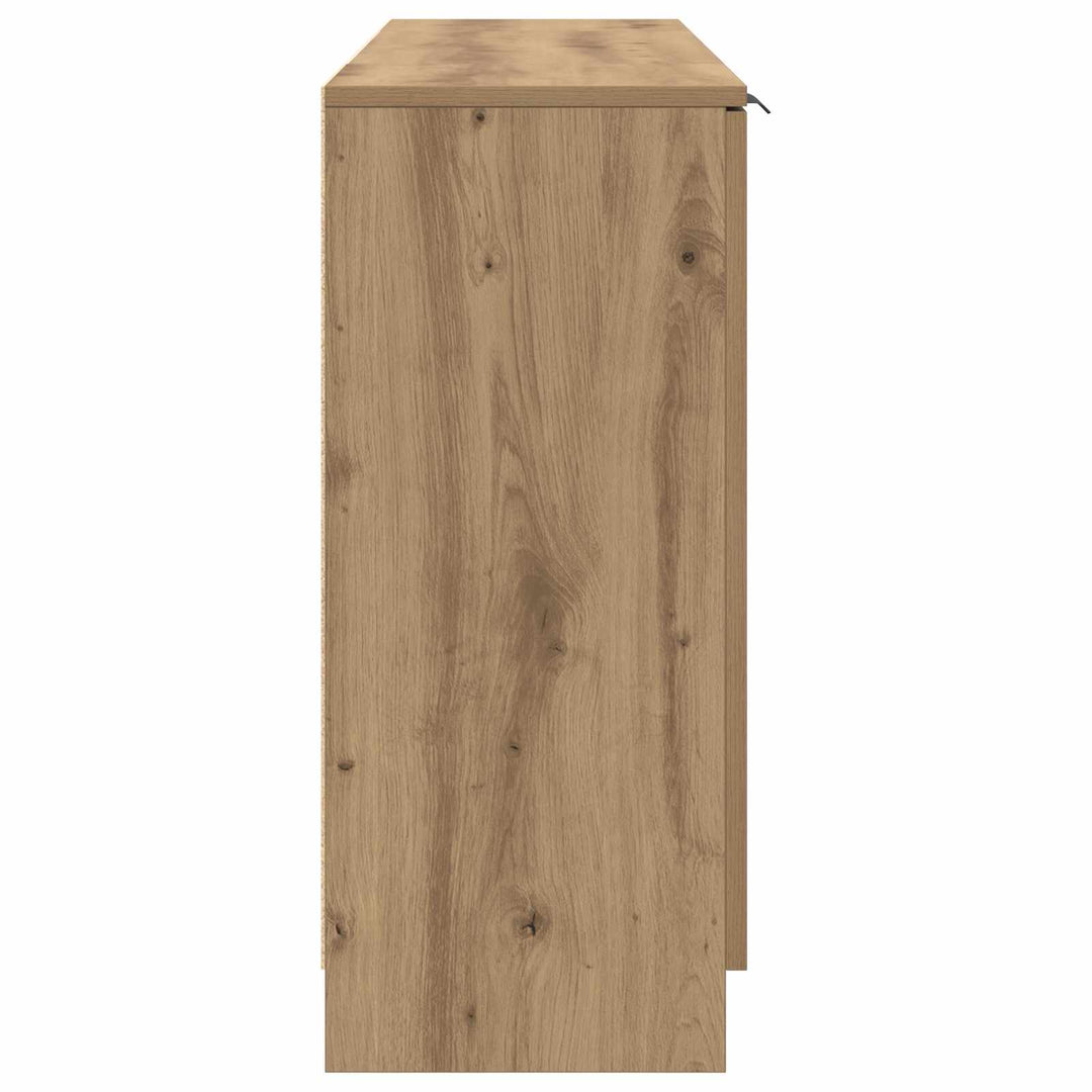 Sideboard med skuffe 3 pcs Artisan Egetræ Konstrueret træ