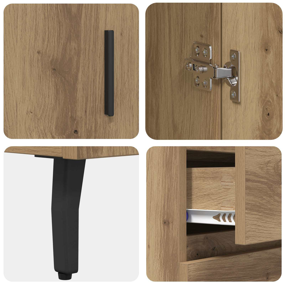 Highboard 2 pcs Artisan Egetræ 69,5 x 34 x 180 cm