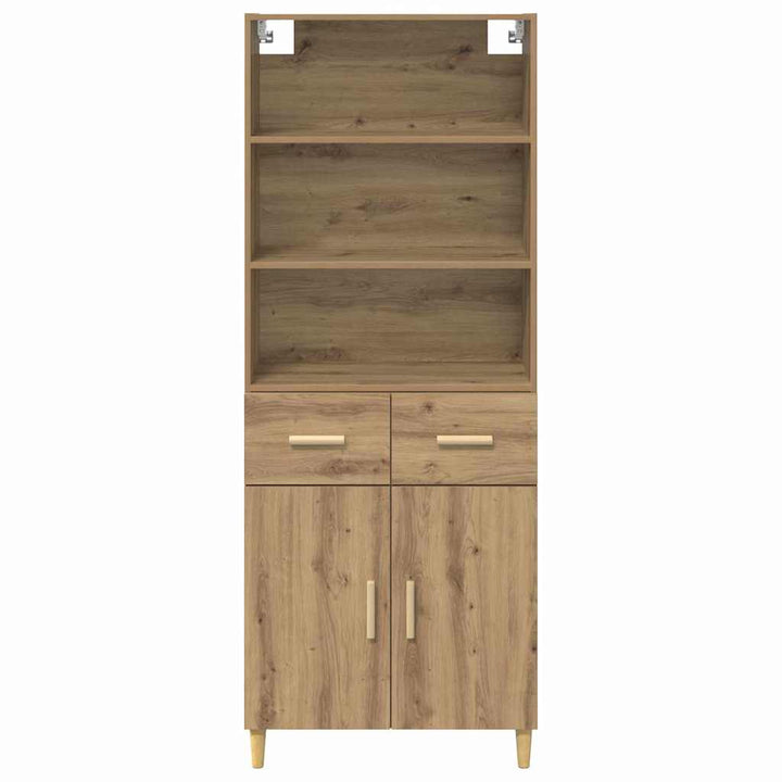 Highboard Artisan Egetræ 69,5 x 34 x 180 cm Konstrueret træ