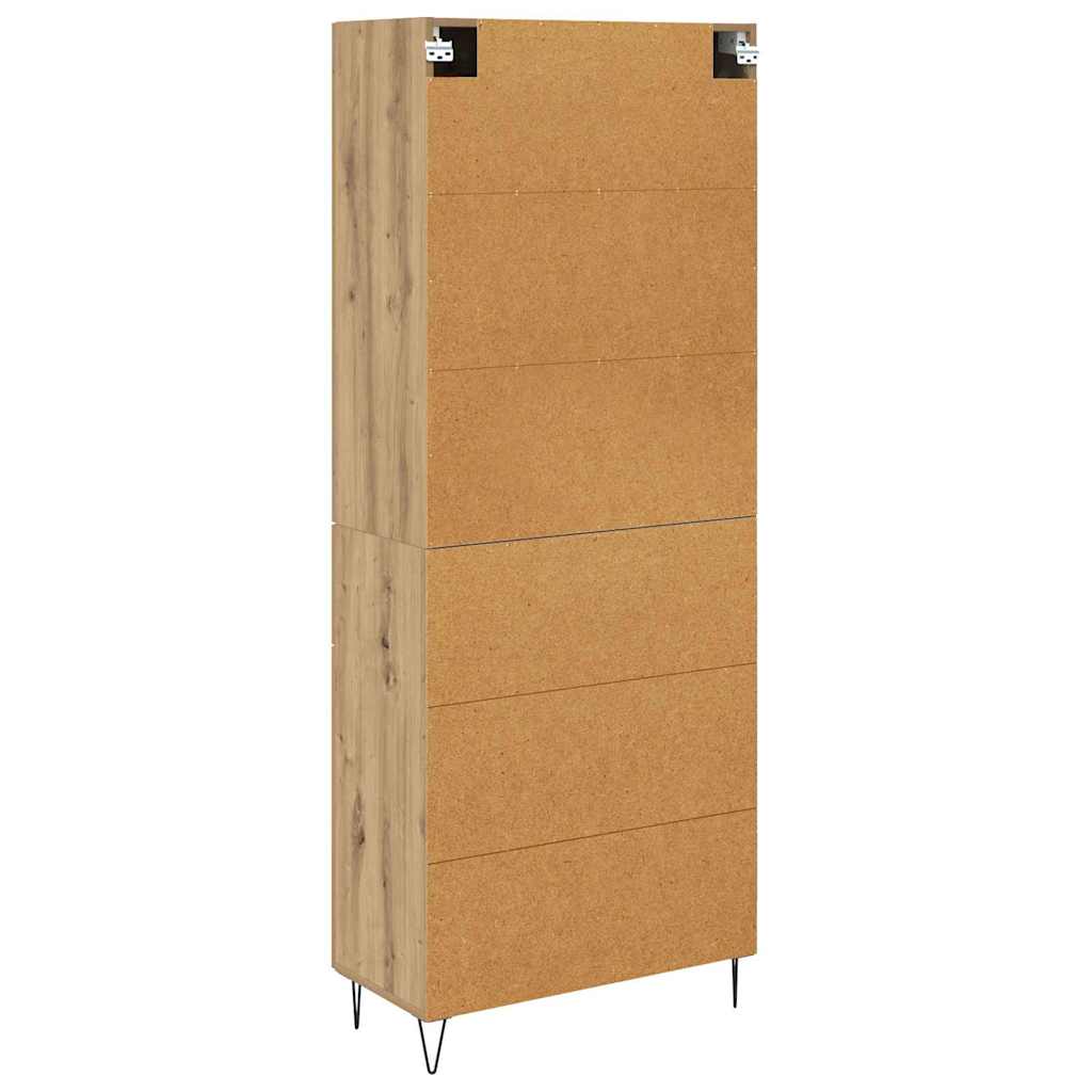 Highboard Artisan Egetræ 69,5 x 34 x 180 cm Konstrueret træ