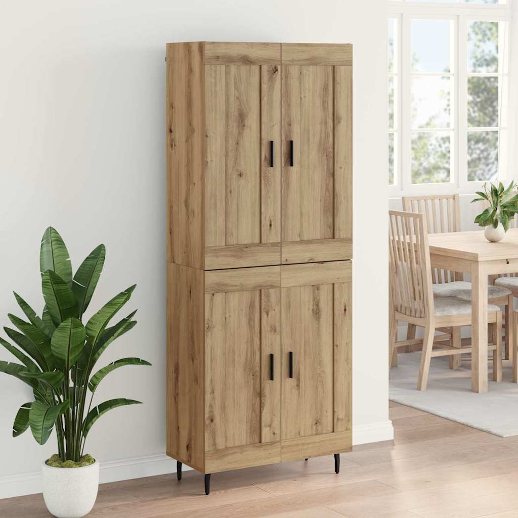 Highboard 2 pcs Artisan Egetræ Konstrueret træ