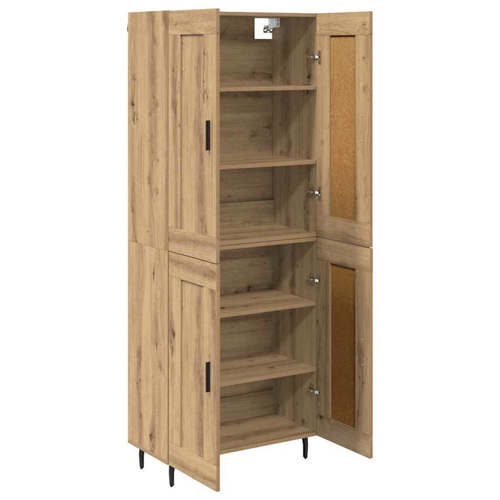 Highboard 2 pcs Artisan Egetræ Konstrueret træ