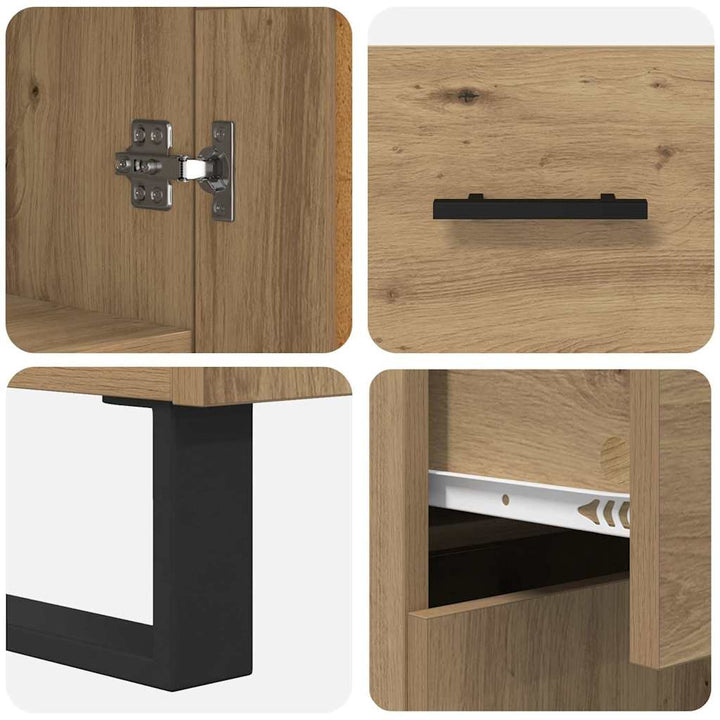 Highboard 2 pcs Artisan Egetræ 69,5 x 34 x 180 cm