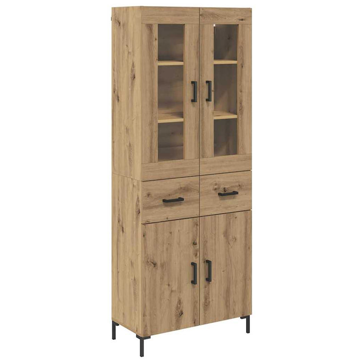 Highboard med skuffe 2 pcs Artisan Egetræ Konstrueret træ