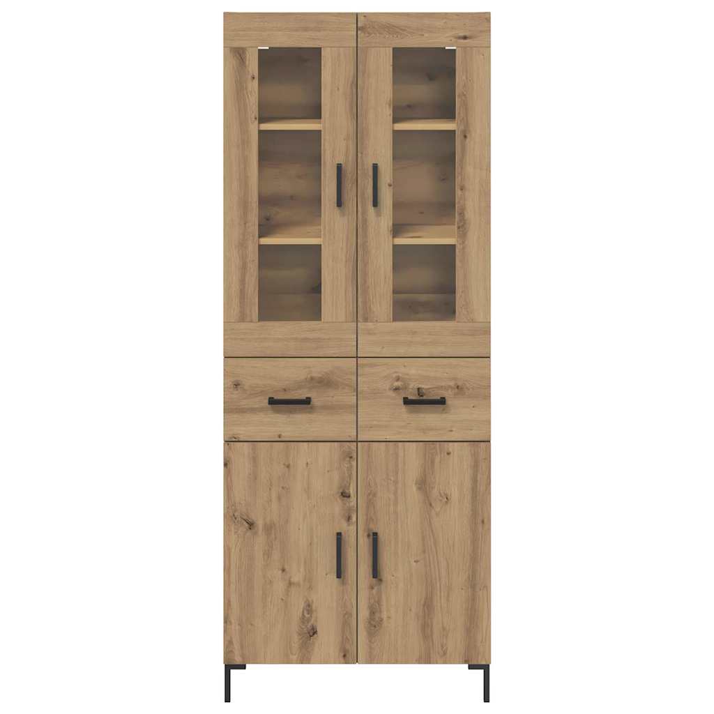 Highboard med skuffe 2 pcs Artisan Egetræ Konstrueret træ
