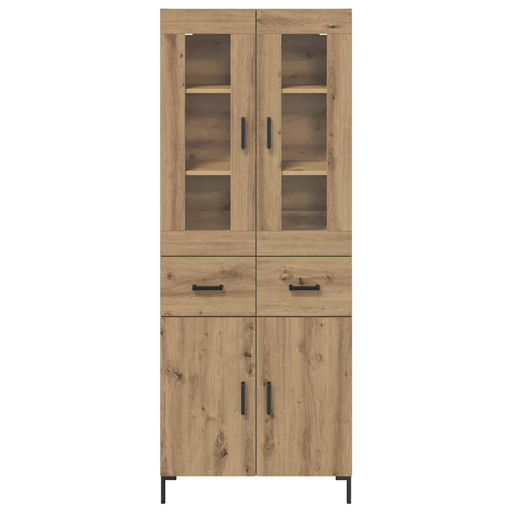 Highboard med skuffe 2 pcs Artisan Egetræ Konstrueret træ