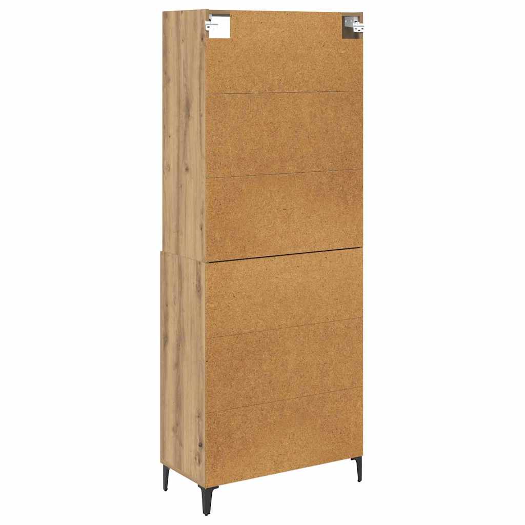Highboard Artisan Egetræ 69,5 x 34 x 180 cm Konstrueret træ