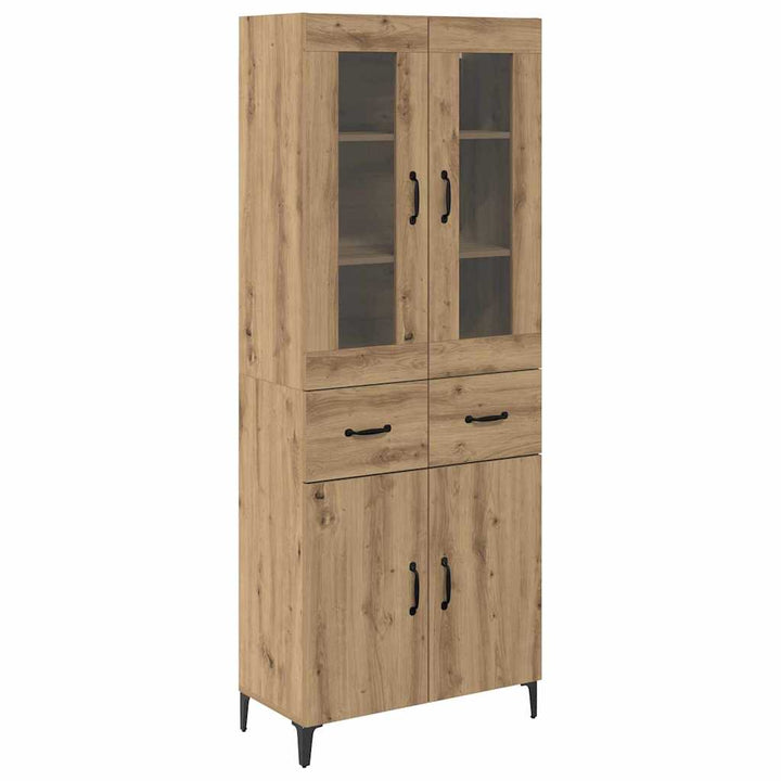Highboard Artisan Egetræ 69,5 x 34 x 180 cm Konstrueret træ
