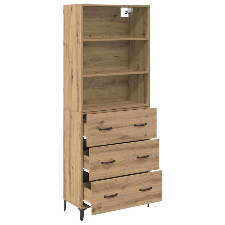 Highboard Artisan Egetræ 69,5 x 34 x 180 cm Konstrueret træ