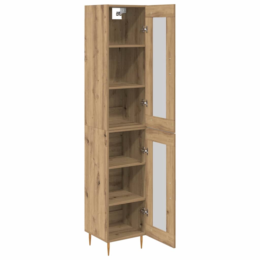 Highboard 2 pcs Artisan Egetræ Glas