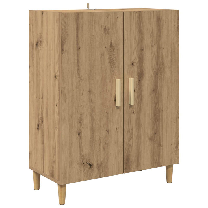 Highboard Artisan Egetræ 69,5 x 34 x 180 cm Ingeniørtræ og glas