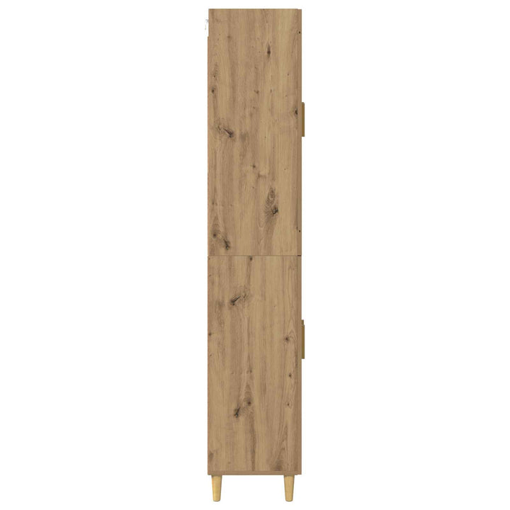 Highboard Artisan Egetræ 69,5 x 34 x 180 cm Ingeniørtræ og glas