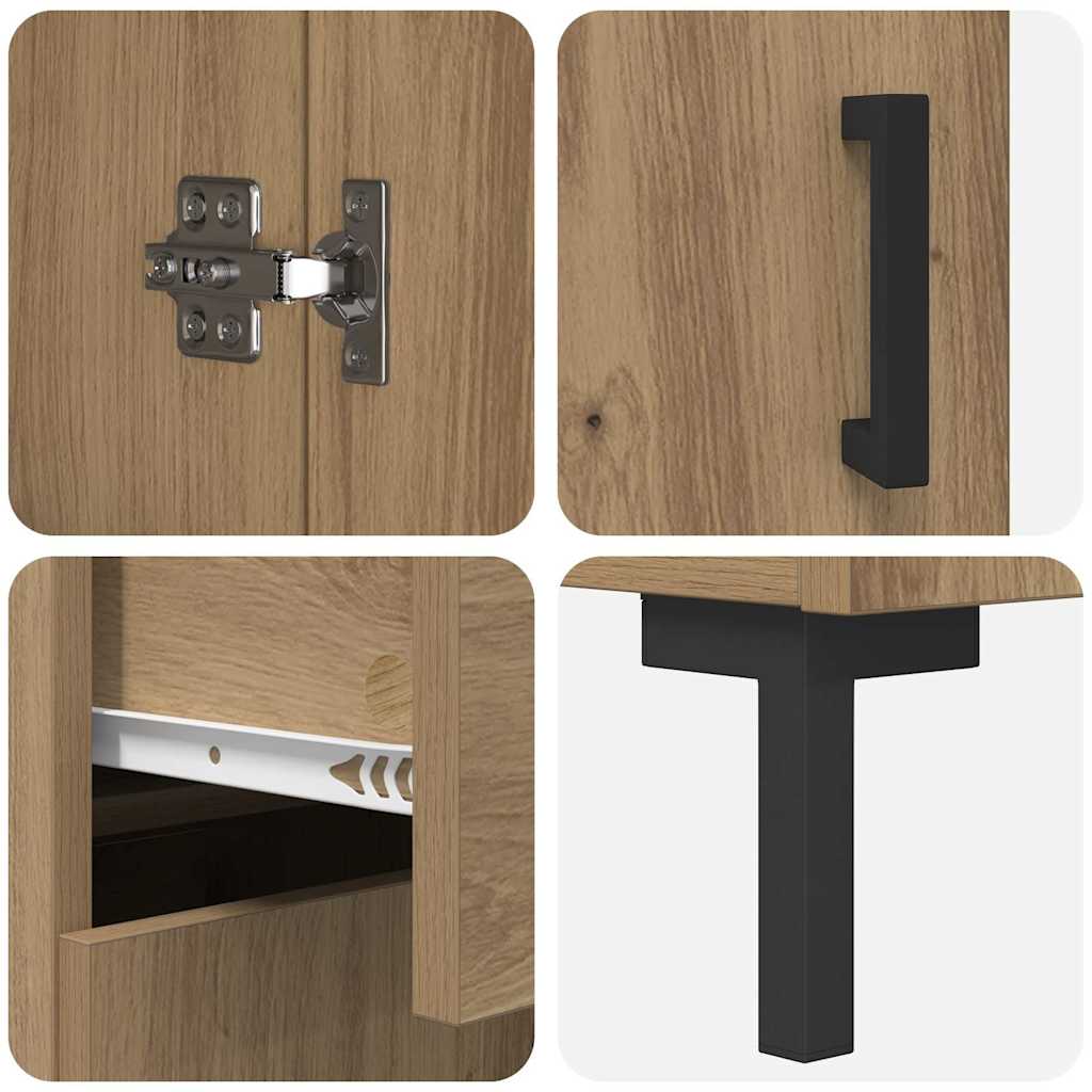 Highboard 2 stk. Artisan Egetræ 69,5 x 34 x 180 cm