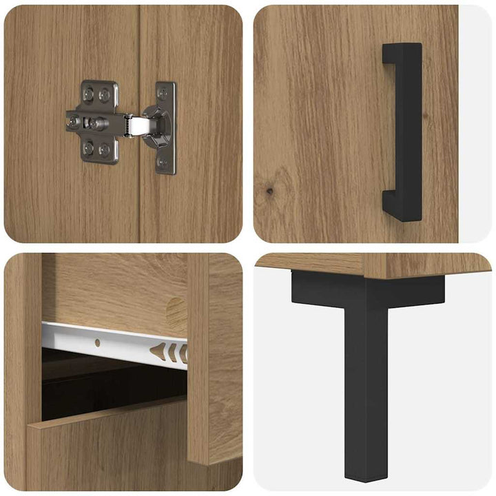 Highboard 2 stk. Artisan Egetræ 69,5 x 34 x 180 cm