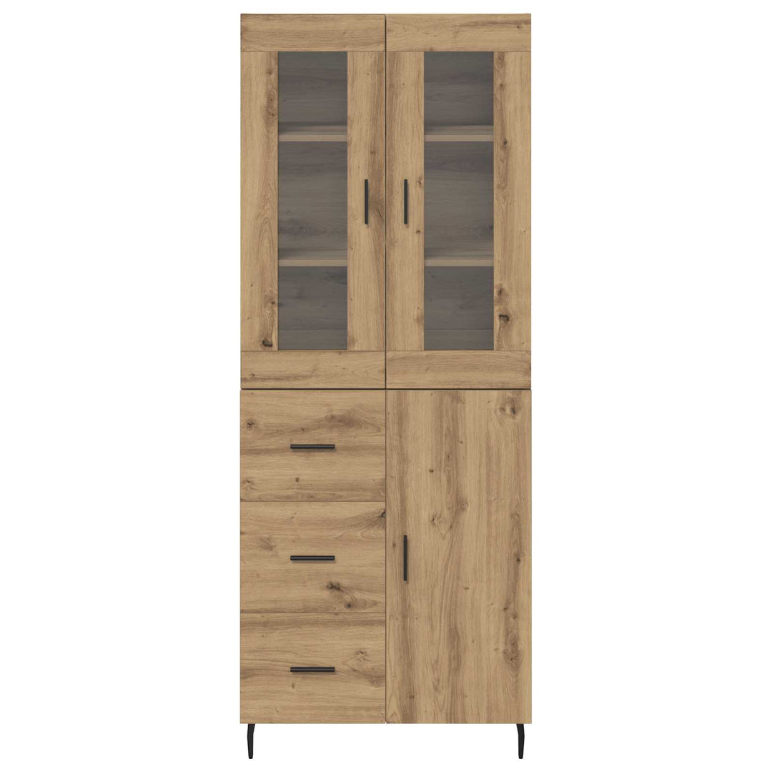 Highboard med skuffe 2 pcs Artisan Egetræ Konstrueret træ