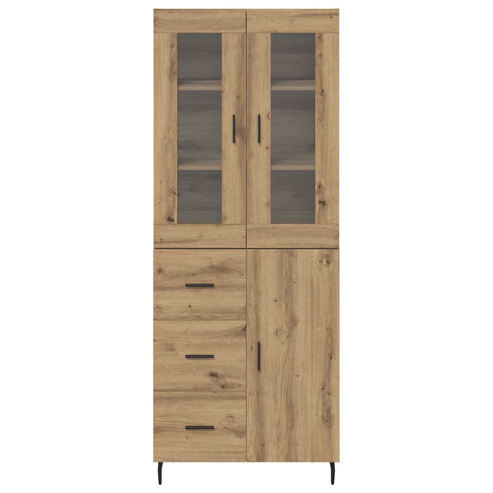 Highboard med skuffe 2 pcs Artisan Egetræ Konstrueret træ