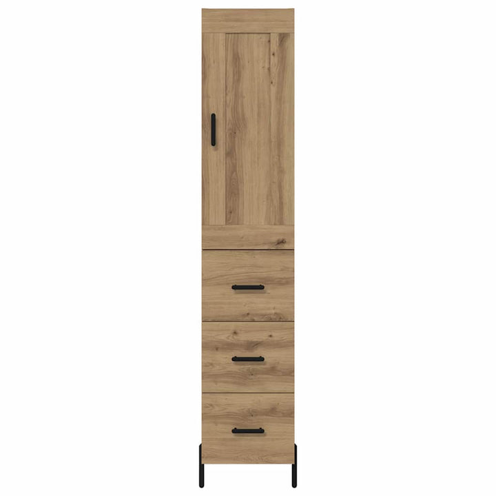 Highboard Artisan Egetræ 34,5 x 34 x 180 cm Konstrueret træ