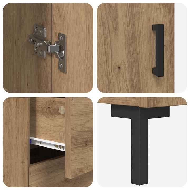 Highboard 2 pcs Artisan Egetræ 69,5 x 34 x 180 cm