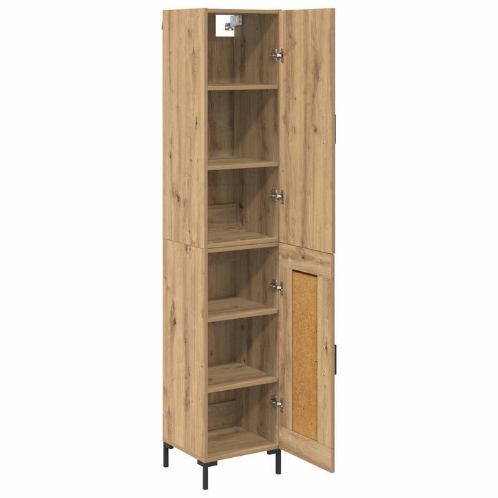 Highboard Artisan Egetræ 69,5 x 34 x 180 cm Konstrueret træ