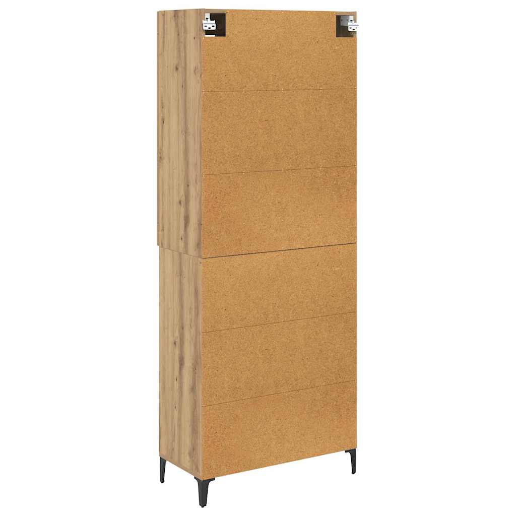 Highboard Artisan Egetræ 69,5 x 34 x 180 cm Konstrueret træ
