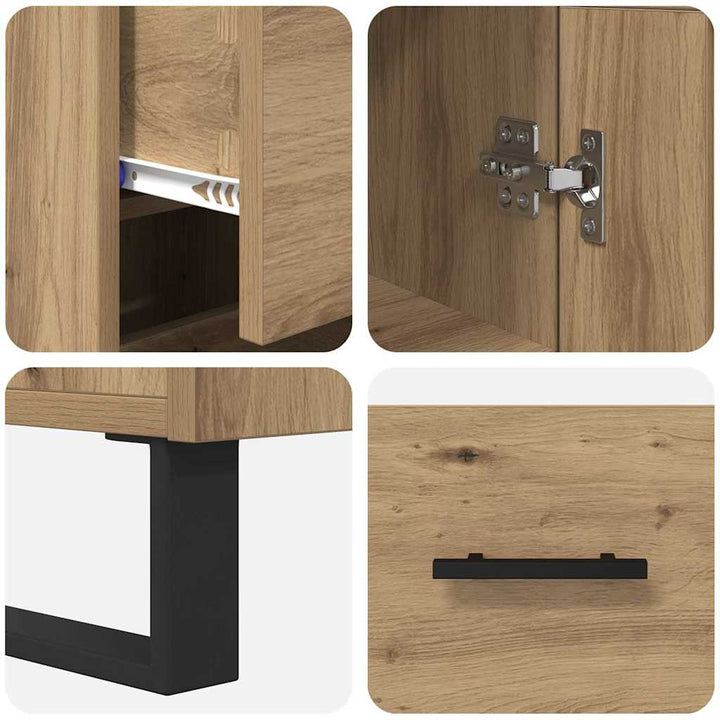 Highboard Artisan Egetræ 34,5 x 34 x 180 cm Konstrueret træ